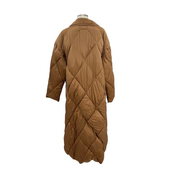 Free People We The Free Joanna Maxi Puffer Jacket Brown Tan Size XL - Picture 11 of 16